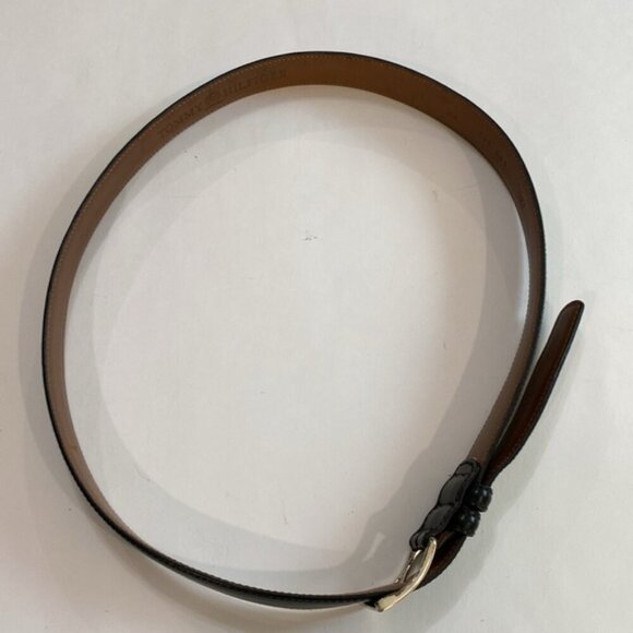 Tommy Hilfiger Black Leather Classic Belt Size 36 - Picture 6 of 13